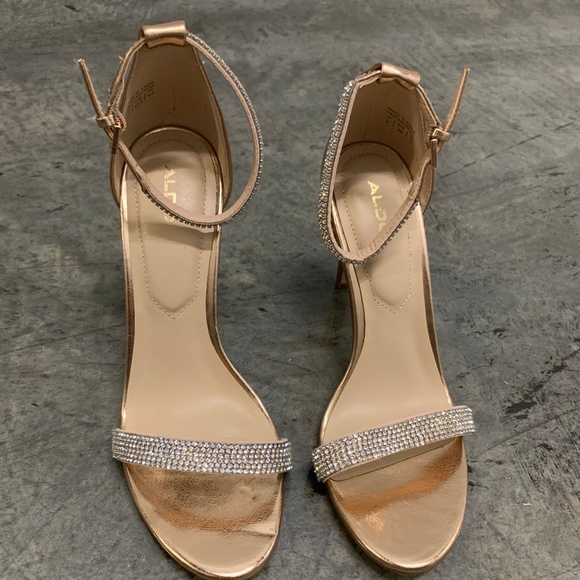 aldo rose gold heels